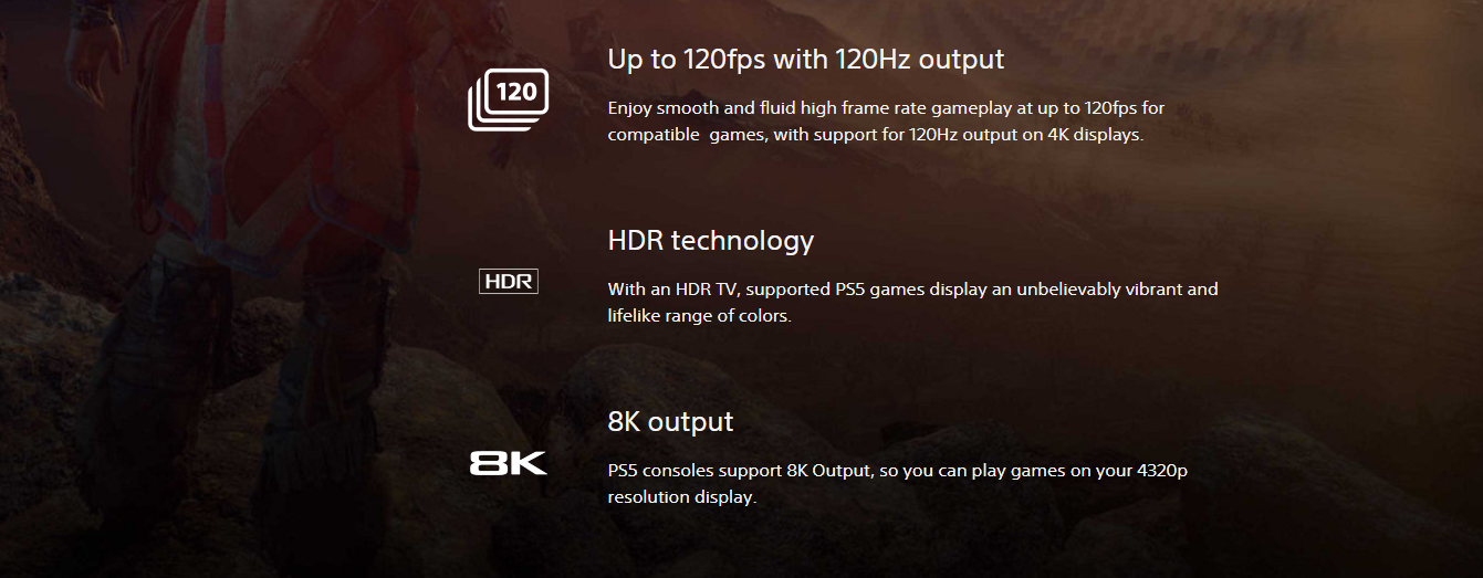 8k output, HDR technology
